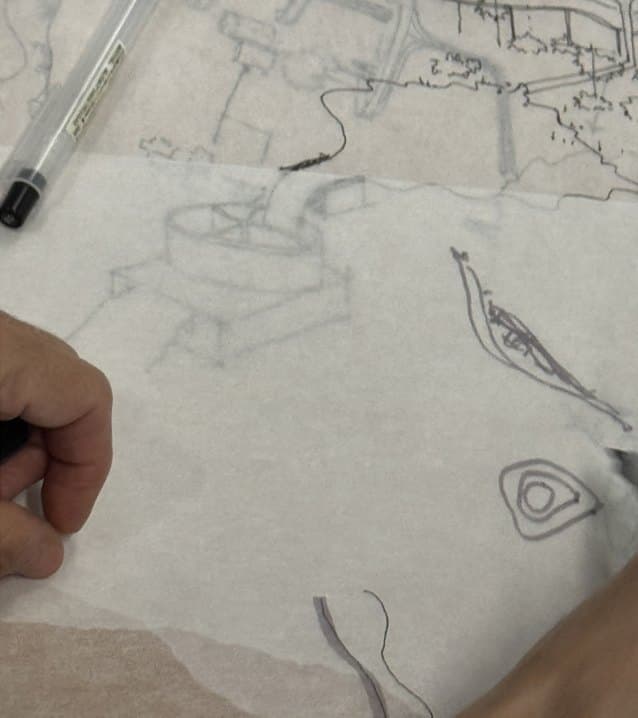 Tracing-paper study — detail