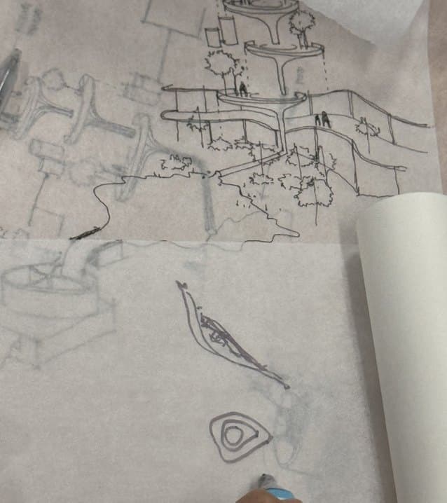 Tracing-paper study — detail