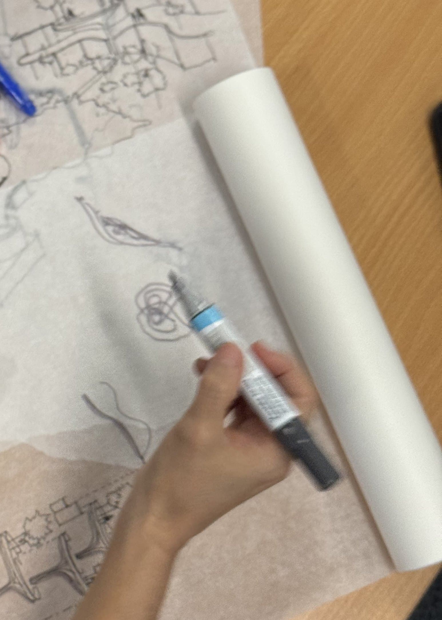 Drawing the coast on tracing paper